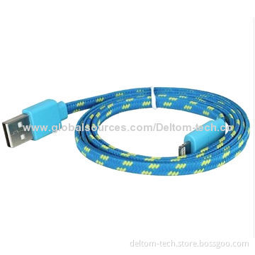 Durable Braided 8-pin to USB Mobile Phone PC Data Cable Cord for iPhone 5/5c/5s
